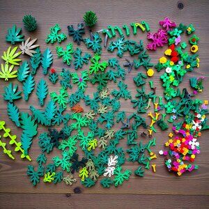 LEGO Foliage & Flowers Bulk Lot Leaves Plants Greens Blossoms Landscaping Parts